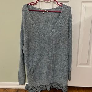 Urban Outfitters Knit Deep V Neck Sweater